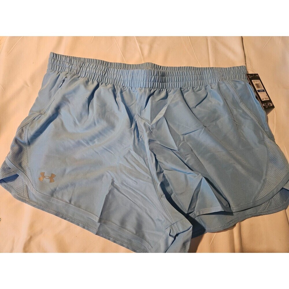 Under‎ Armour Women's UA Fly-By 3" Shorts CG2 Horizon Blue/Reflective Size XL